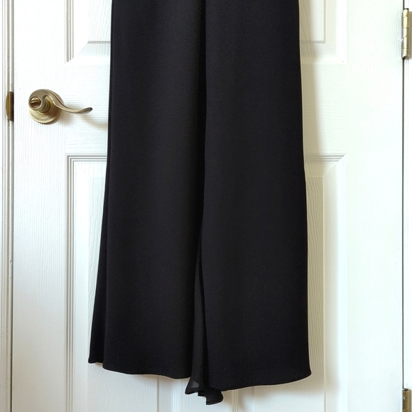 S.L. Fashions 90's Vintage Flutter Sleeve V-neck Midi Sheath Dress Black 10 - Picture 11 of 12